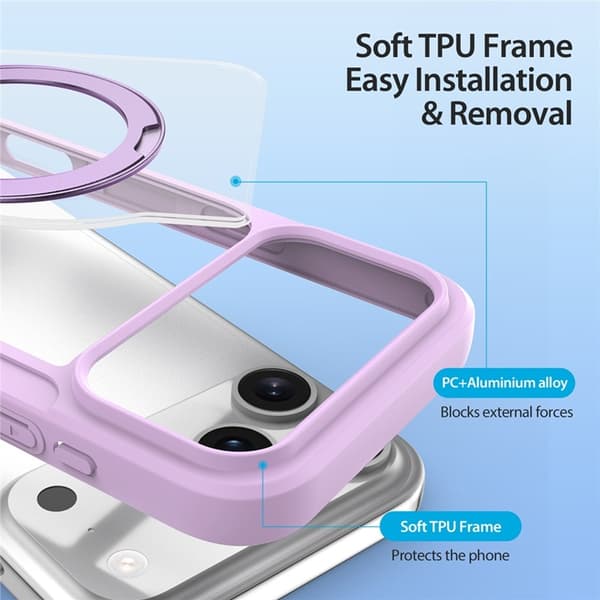Dux Ducis iPhone 17 Pro Max Plånboksfodral MagSafe Skin X Pro Lila