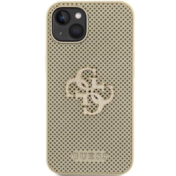 Guess Mobilskal till iPhone 15 Perforated Glitter - Guld Guld