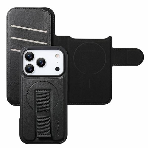 CASENEO iPhone 17 Pro Max Plånboksfodral Konstläder - Svart