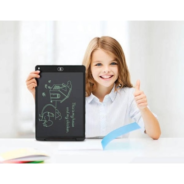 Ritplatta för Barn med 8,5" LCD Display - Monokrom - Svart