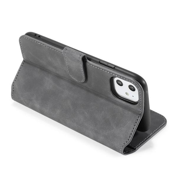 DG.MING Plånboksfodral Konstläder för iPhone 11 6.1" - Grå