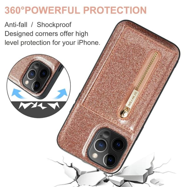 DG.MING M3 Series Mobilskal till iPhone 12 Pro Max Roséguld 2-i-1