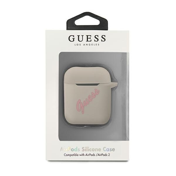 Guess Skal AirPods Silicone Vintage - Rosa/Grå Rosa