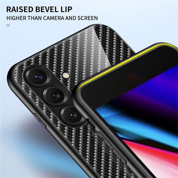 Mobilskal för Samsung Galaxy S26 Plus Härdat glas Stötsäker - Svart Fiber