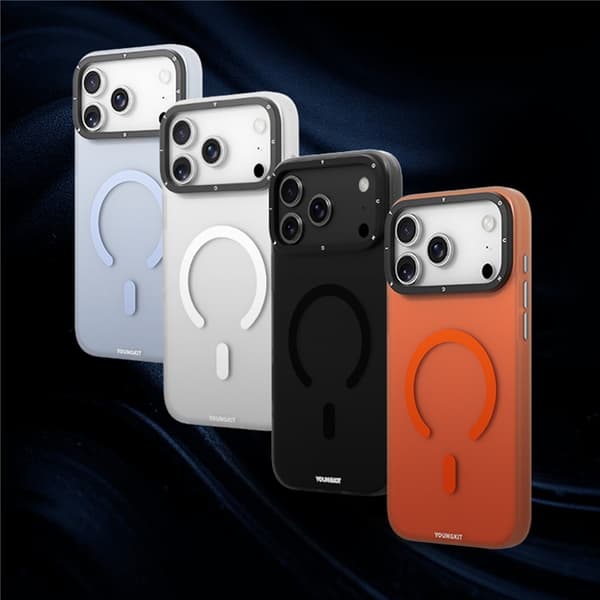 YOUNGKIT Mobilskal till iPhone 17 Pro Max MagSafe PET TPU - Blå Blå