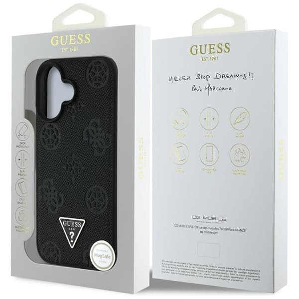 Guess telefontaske til iPhone 16 MagSafe Hot Stamp Peony Triangle
