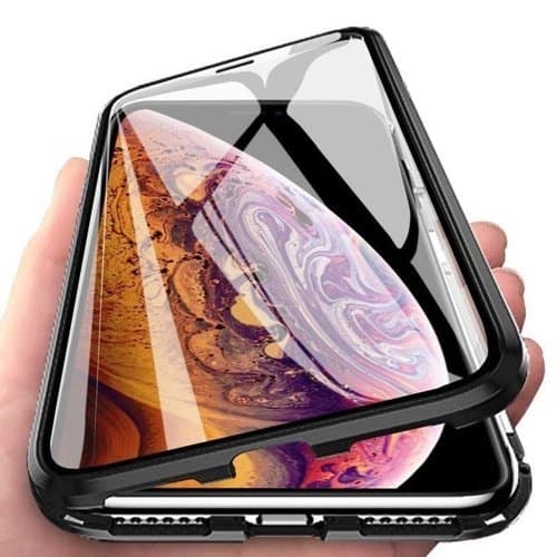 Wozinsky Full Magnetic Skal Galaxy A72 - Musta / Läpinäkyvä Black