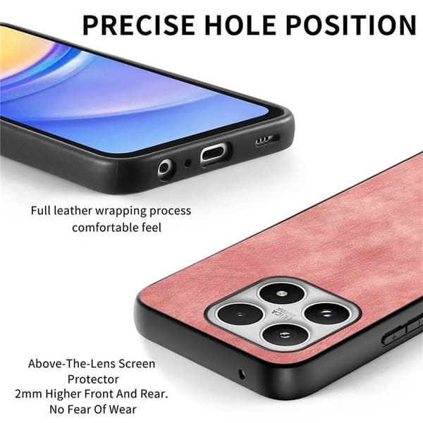 Mobilskal för Xiaomi 17 Retro Läder Shockproof Slim Rosa