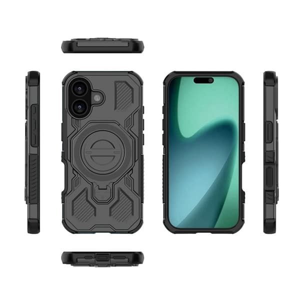 Mobilskal till iPhone 17 Rotating Kickstand - Svart Svart