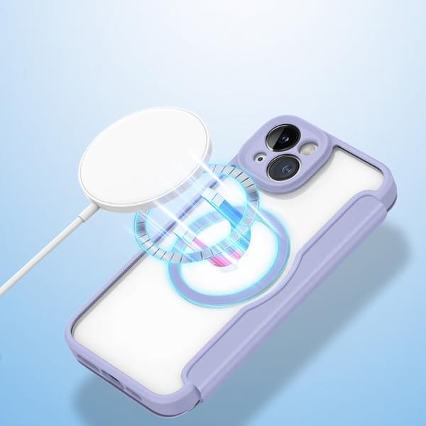 Dux Ducis iPhone 14 Plånboksfodral Magsafe Skin X Pro - Lila Lila