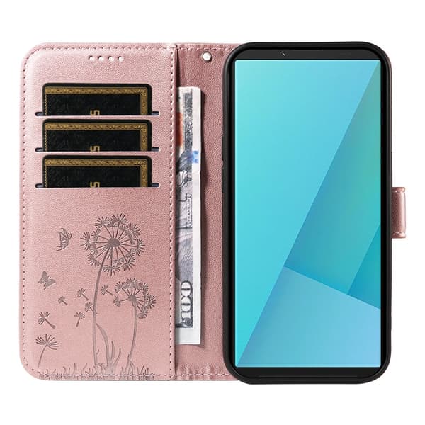 Sony Xperia 10 VII Plånboksfodral Strap Dandelion Konstläder - Roséguld Roséguld