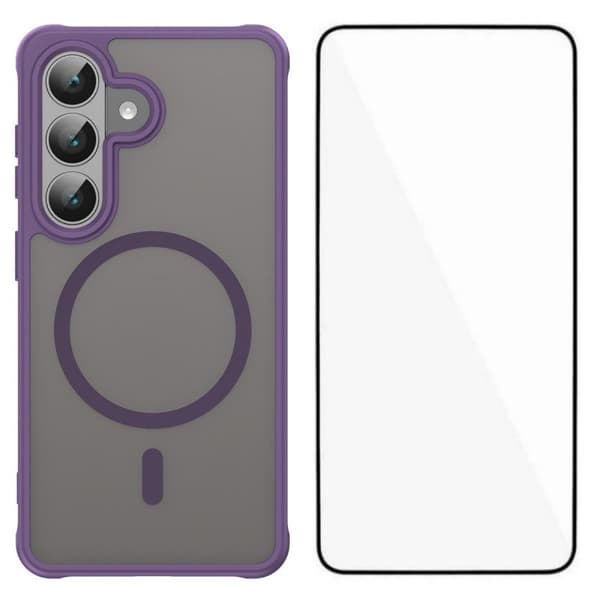 WANLONFENG Mobilskal för Samsung Galaxy S26 Plus Magnetiskt PC + TPU - Lila