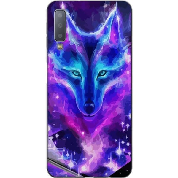 Mobilcover til Samsung Galaxy A7 (2018) med Neon Ulv