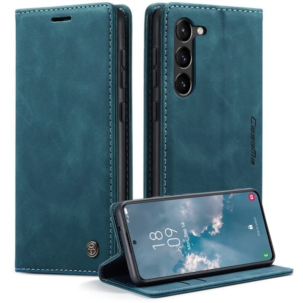CASEME 013 Plånboksfodral för Samsung Galaxy S23 - Blå