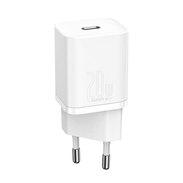 Baseus Super vægadapter USB-C 20 W - Hvid Vit
