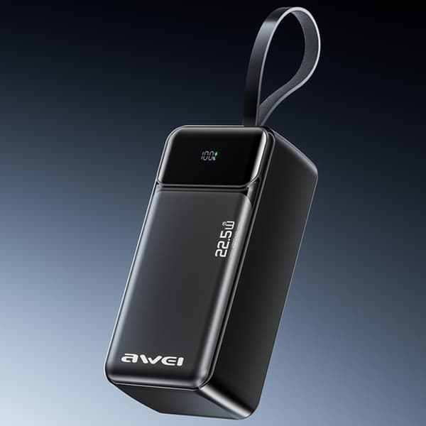 Awei Powerbank 40000mAh 22.5W 3xUSB-C PA-105 - Svart