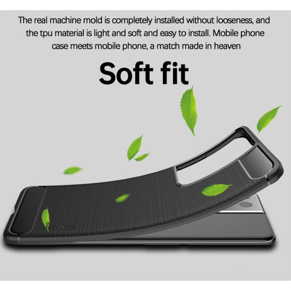 Carbon Fiber Mobilskal Samsung Galaxy S21 Plus - Blå Blå