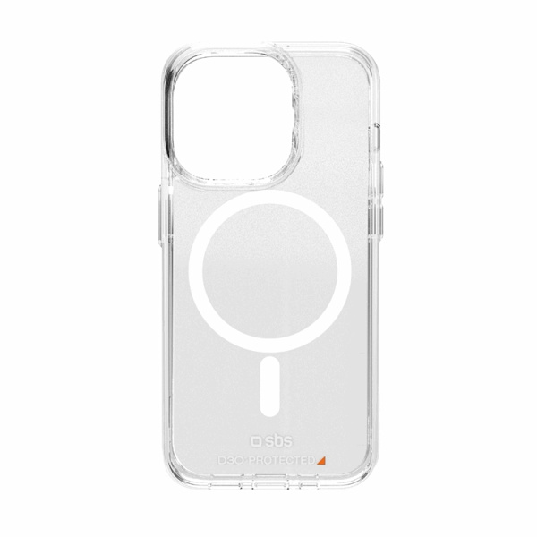 SBS Mobilskal till iPhone 15 Magsafe D3O - Transparent