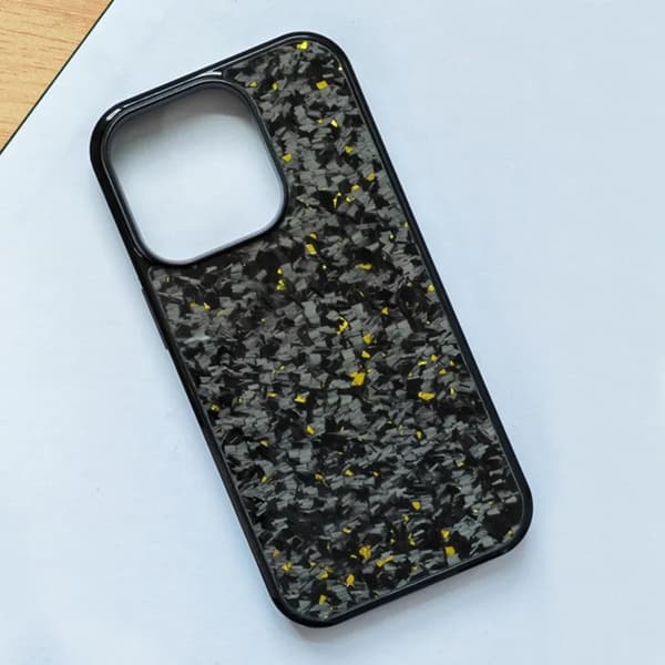 Mobilskal till iPhone 15 Pro Max Aramid Fiber Forged - Guld Guld