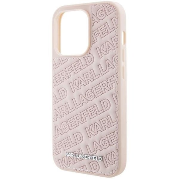 KARL LAGERFELD iPhone 15 Mobilcover Quilted K Mønster - Rosa