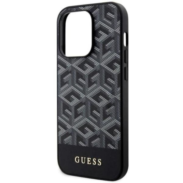 Guess iPhone 14 Pro Mobilskal MagSafe GCube Stripes - Sort