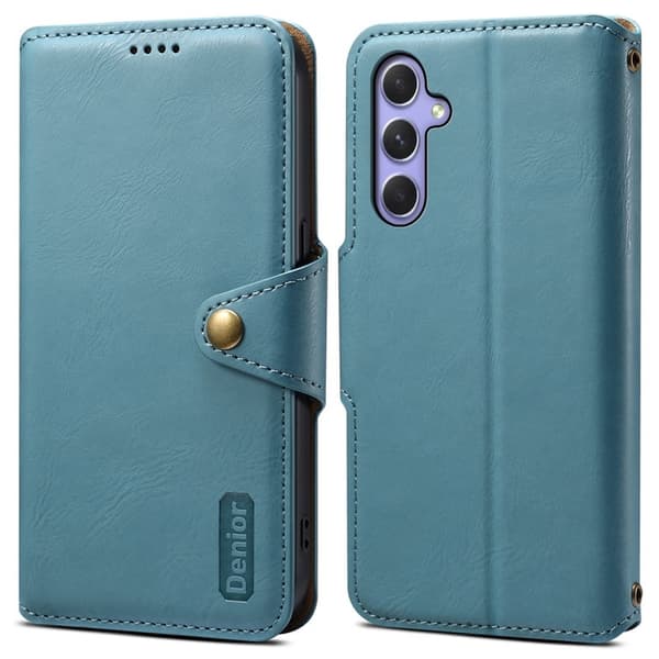 DENIOR Samsung Galaxy A54 5G Plånboksfodral Konstläder Blå