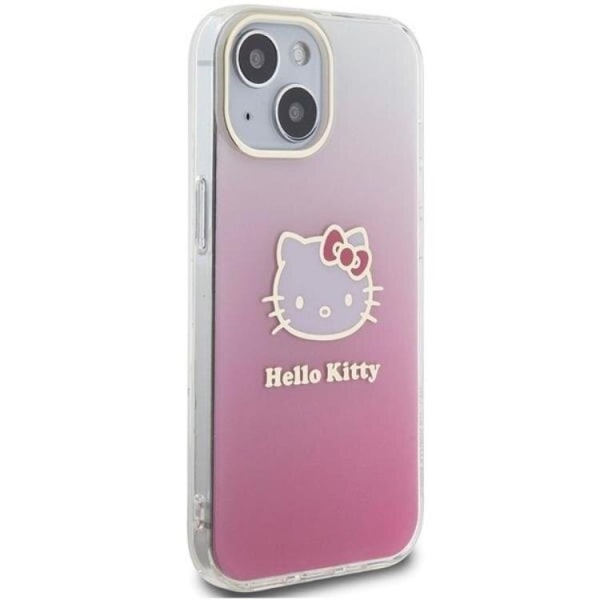 Hello Kitty iPhone 15 -mobiilikotelo IML Gradient Electrop Kitty Head