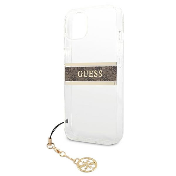 Guess Mobilskal till iPhone 13 mini MagSafe 4G Brown Strap Charm