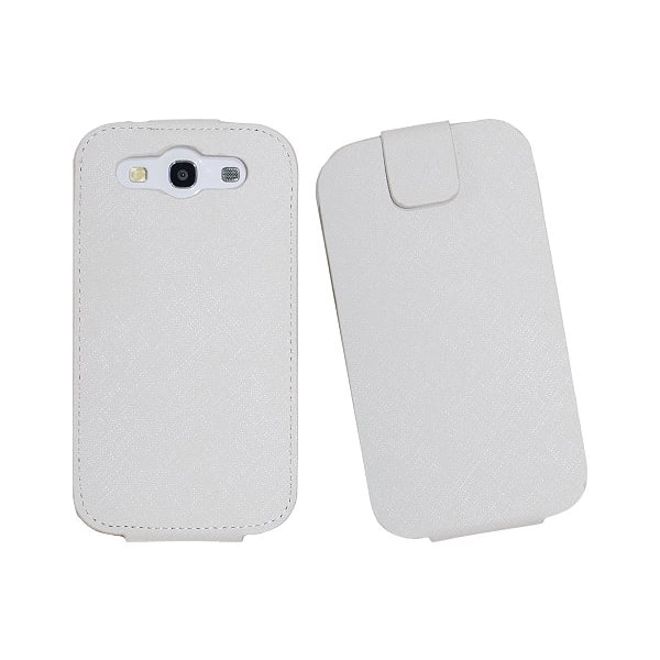 Luxury flip mobilväska till Samsung Galaxy S3 i9300 (Vit) Vit