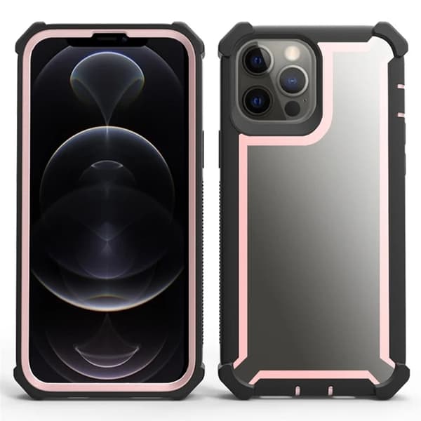 Mobilskal till iPhone 14 Pro TPU + PC Shockproof - Svart/Roséguld Roséguld