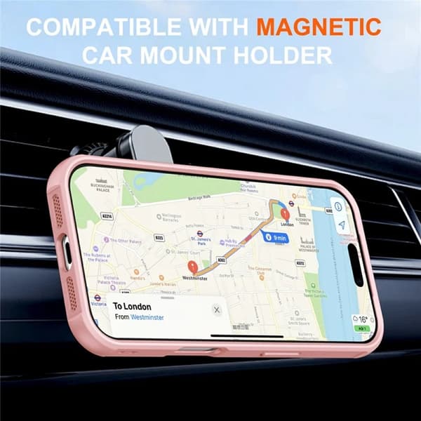 Mobilskal till iPhone 17 Pro Max MagSafe Kickstand TPU + PC - Rosa Rosa