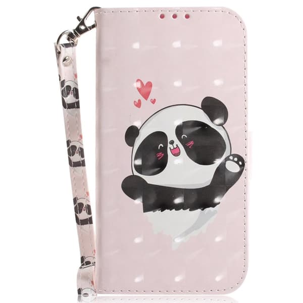 Plånboksfodral för Samsung Galaxy S26 Plus Konstläder - Love Heart Panda