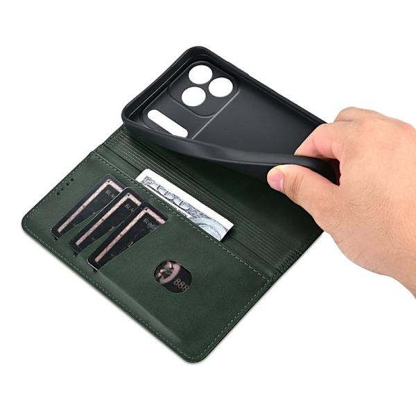 AZNS iPhone 17 Pro Plånboksfodral Konstläder - Grön