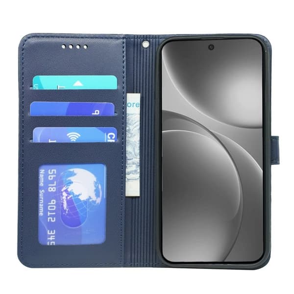 Oppo Find X9 Pro 5G Kortfack Plånboksfodral Konstläder - Blå