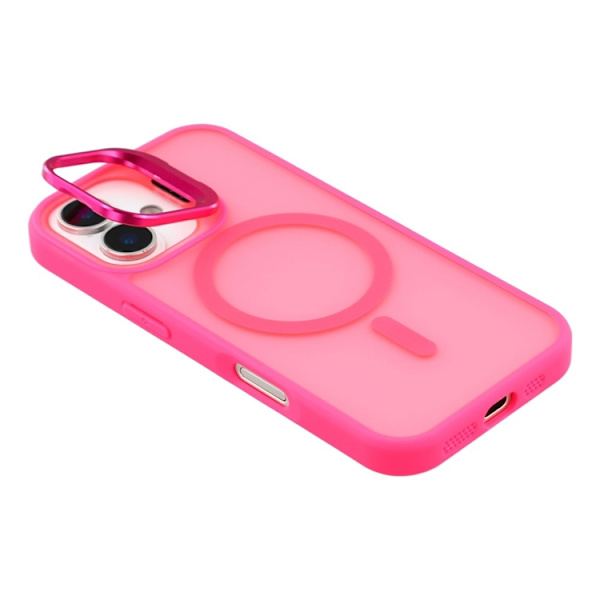 Mobilskal till iPhone 17 MagSafe Lins Kickstandé - Rosa Rosa