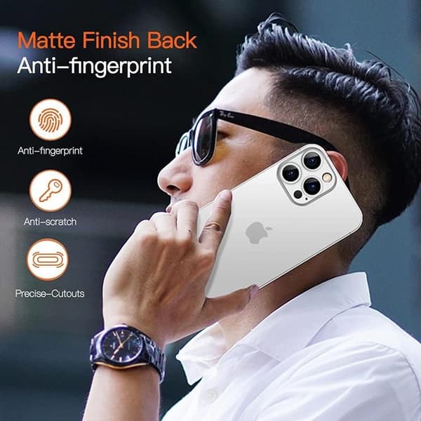 BOOM Zero Mobilskal till iPhone 15 Pro Ultra Slim - Frosted Transparent