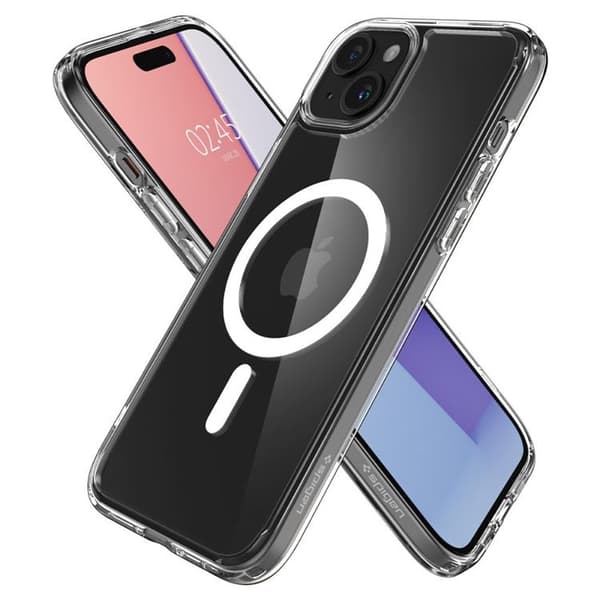 Spigen iPhone 15 Mobilskal Magsafe Ultra Hybrid - Hvid Vit