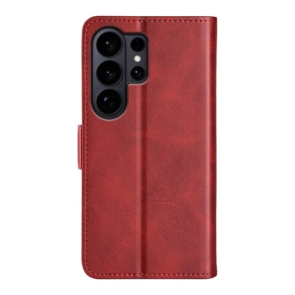Samsung Galaxy S26 Ultra Plånboksfodral Konstläder - Röd