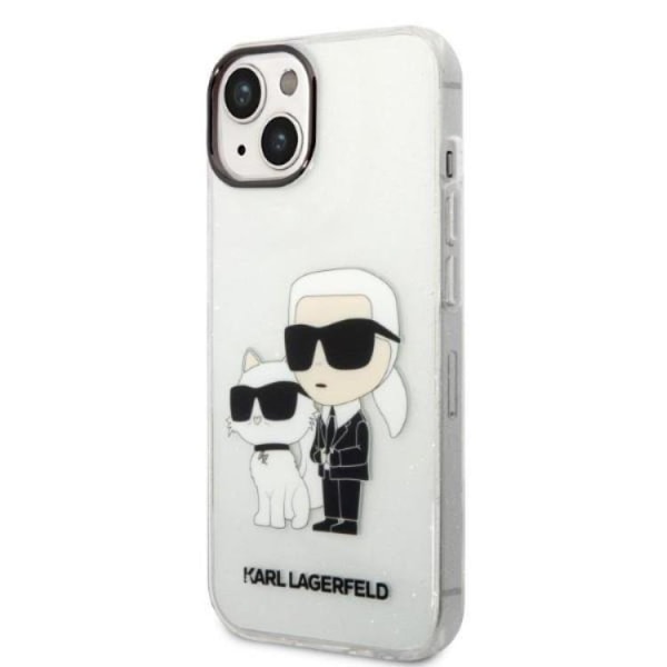 Karl Lagerfeld iPhone 14 Plus -kotelo IML GLIT NFT Karl & Choupette