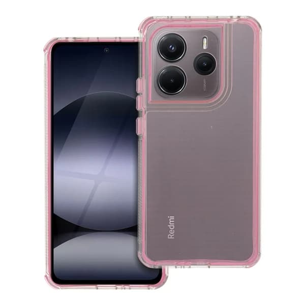 Mobilskal till Xiaomi Redmi Note 14 5G Matrix Clear - Pulverrosa Rosa