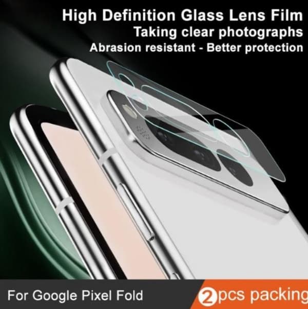 [2-Pack] IMAK Google Pixel Fold Kameralinsskydd i Härdat glas Transparent