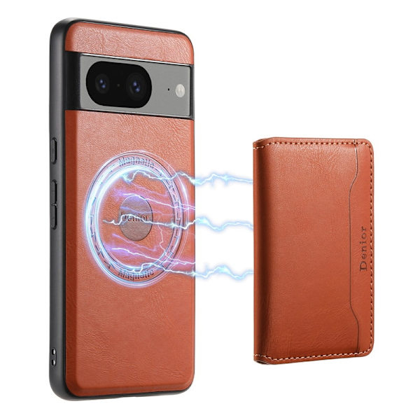 DENIOR Google Pixel 8 Plånboksfodral Konstläder Brun