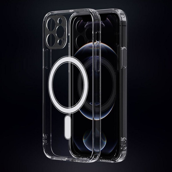 iPhone 12 Pro Max Skal Clear Magsafe Hårdplast Transparant