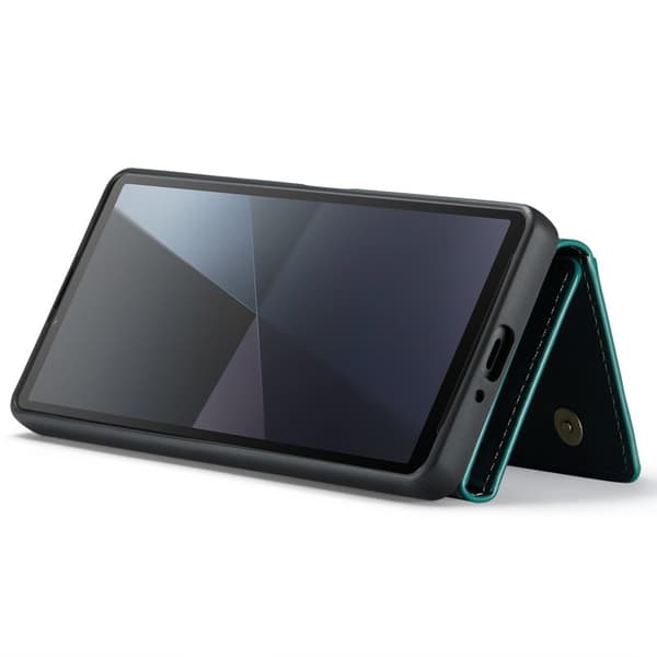 DG.MING Konstläder Plånboksfodral för Sony Xperia 10 VI - Grön