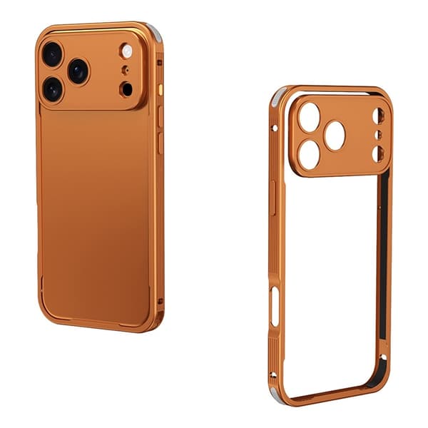 iPhone 17 Pro Mobiskal Bumper Aluminium Alloy - Orange Orange
