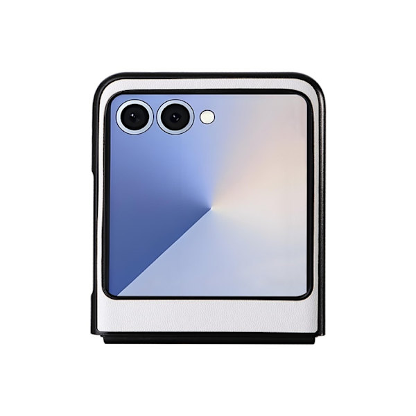 Mobilskal till Galaxy Z Flip7 PU Läder Protective - Vit Vit