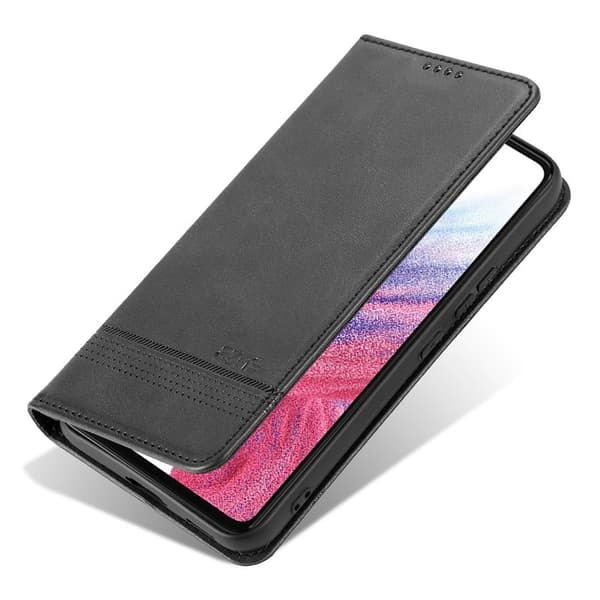 AZNS Samsung Galaxy S23 FE Plånboksfodral Flip Konstläder - Svart