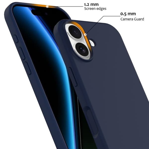 Mobilskal till iPhone 17 MagSafe Silikon Anti-Drop - Mörkblå Blå