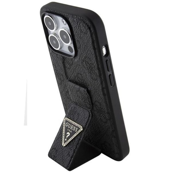 Guess Mobilskal till iPhone 15 Pro Max Grip Stand Triangle Strass Black
