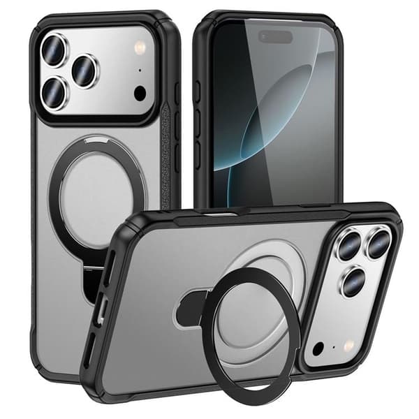Mobilskal till iPhone 17 Pro Max MagSafe Rotating Kickstand - Svart Svart